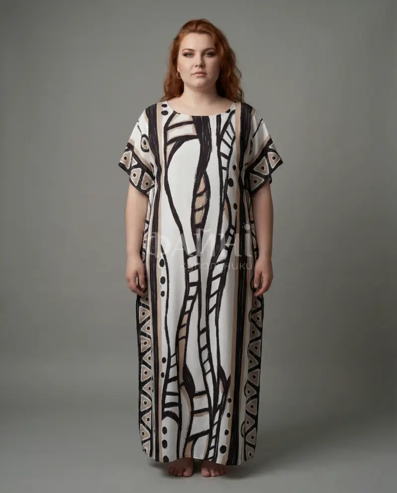 Максі туніка з принтом