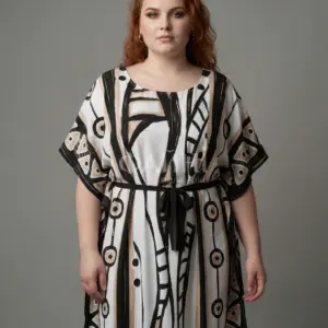 ** Туніка-максі з геометричним принтом **