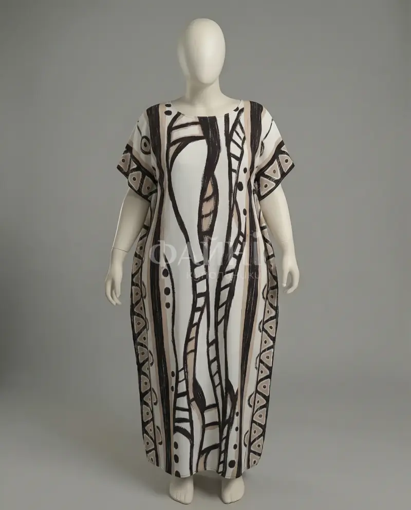 Максі туніка з геометричним принтом