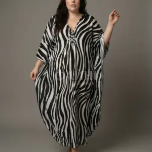 Туніка-максі пляжна "Зебра