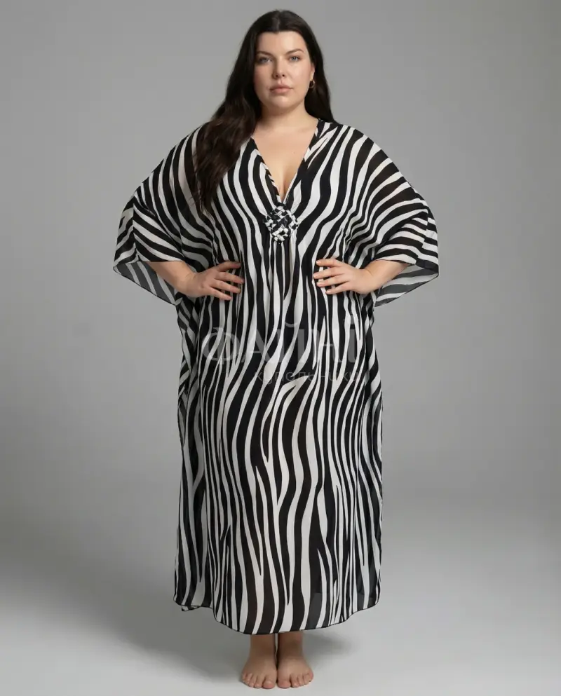 Туніка-максі "Зебра" з натурального штапелю