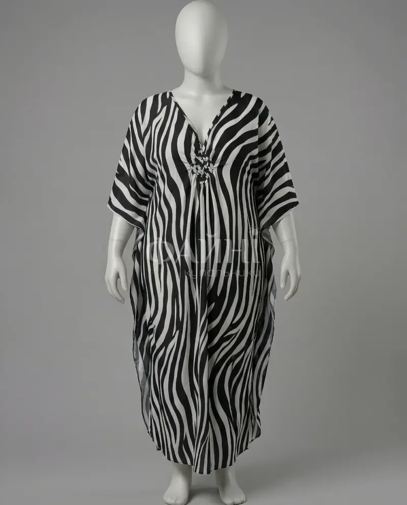 Туніка-максі "Зебра" з натурального штапелю