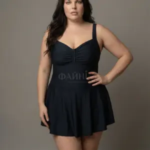 Чорна купальна сукня plus size