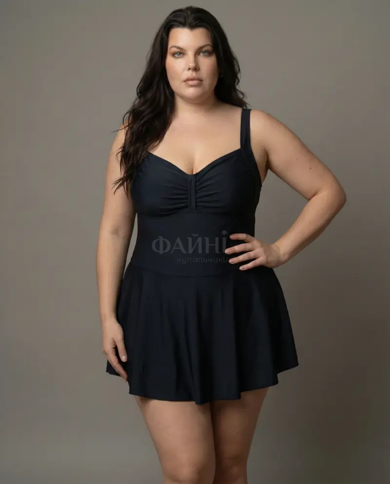 Чорна купальна сукня plus size