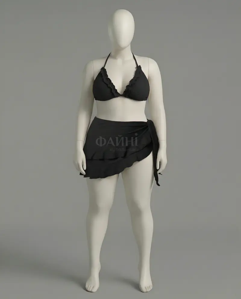 Чорний купальник на манекені