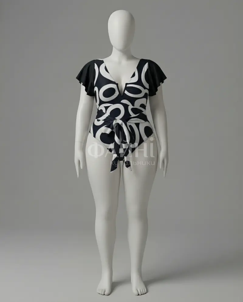 kupalniki_com_ua_434-01-23 Чорно-білий купальник на манекені.