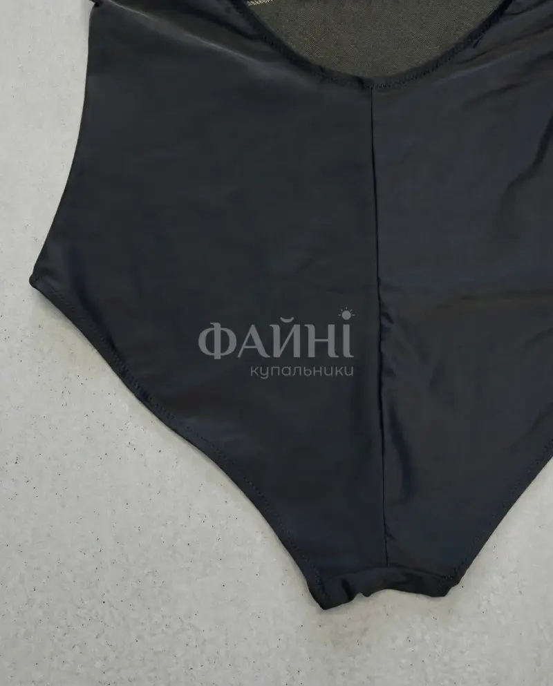 Чорний суцільний купальник