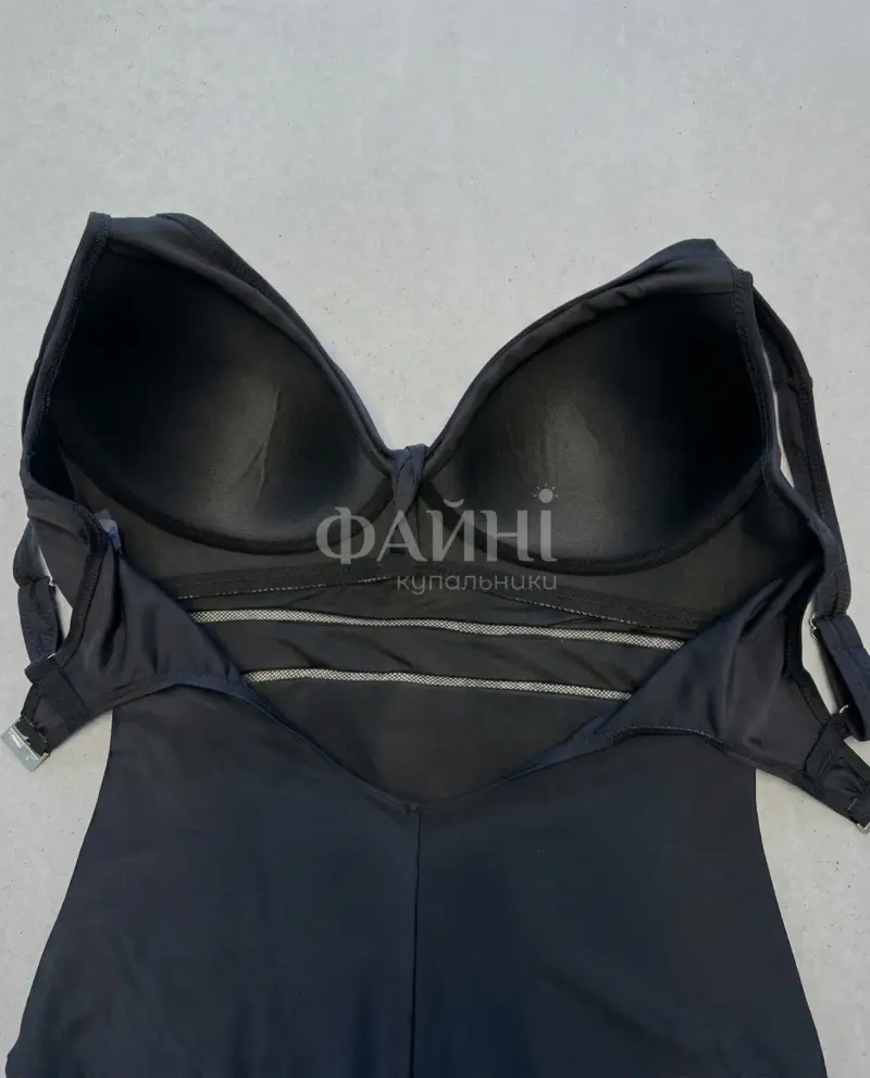 Kupalniki_com_ua 702 053 Чорний купальник з V-подібним вирізом