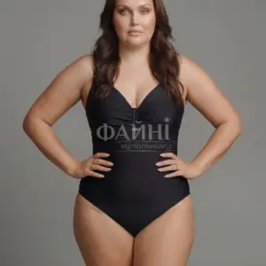 Kupalniki_com_ua 702 057 Чорний купальник з V-подібним вирізом