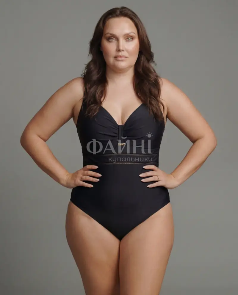 Kupalniki_com_ua 702 057 Чорний купальник з V-подібним вирізом