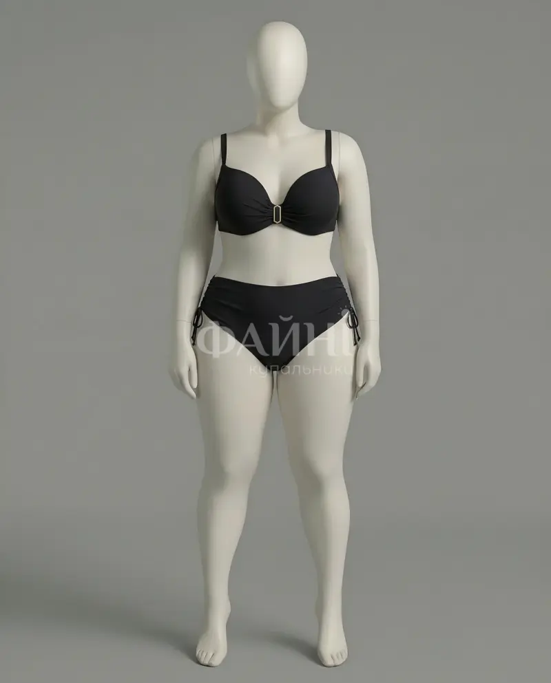 Kupalniki_com_ua 702 06 3 ** Чорний роздільний купальник на манекені **