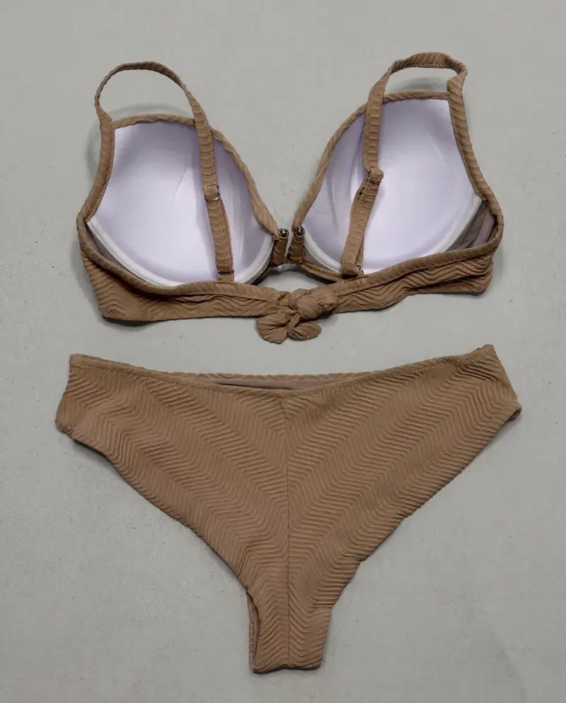 Коричневий купальник-бікіні