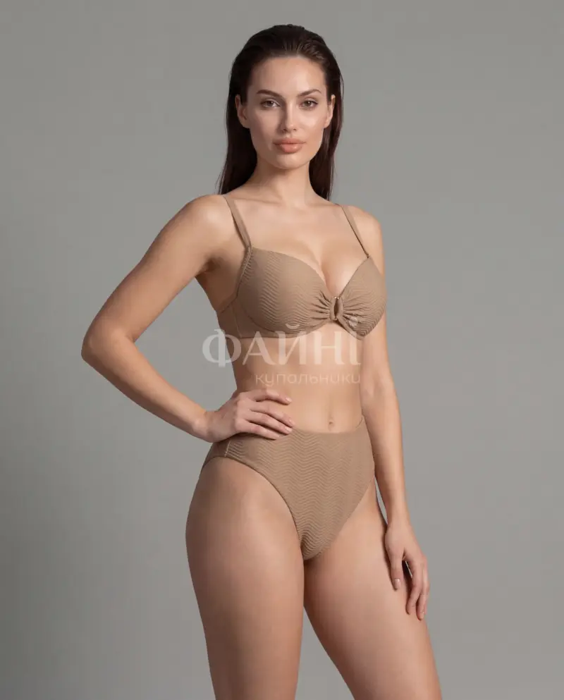 Бежевий роздільний купальник
