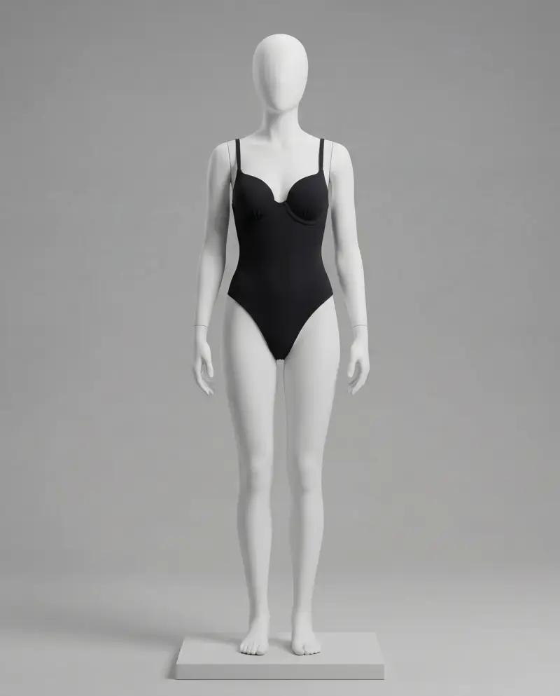 Kupalniki_com_ua 702 08 19 3 Чорний цільний купальник в рубчик на манекені