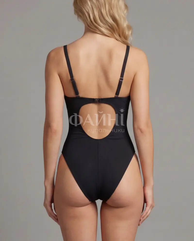 Kupalniki_com_ua 702 08 9 Чорний купальник з вирізом на спині
