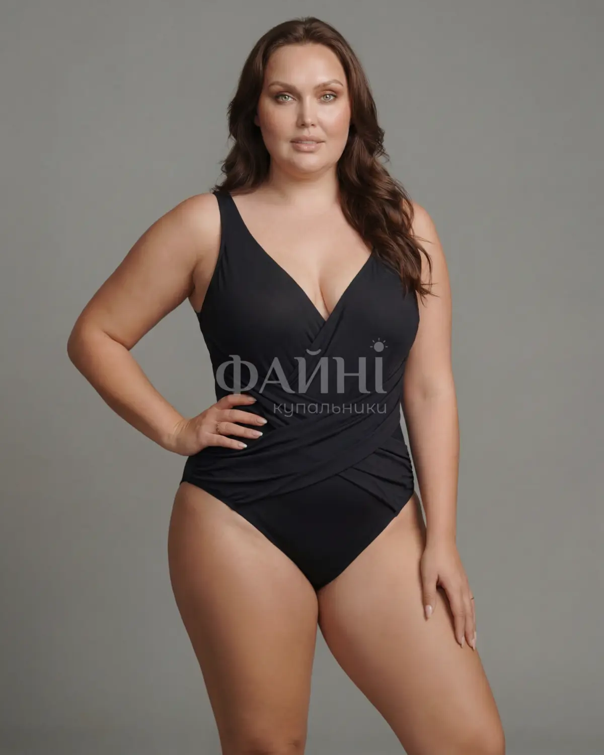 Kupalniki_com_ua 703 01 3 Чорний купальник з V-вирізом
